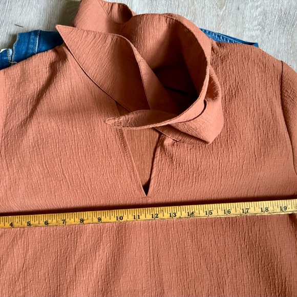 Zara Rust tie front top Medium M Classy Date Interview Dinner - Picture 5 of 7